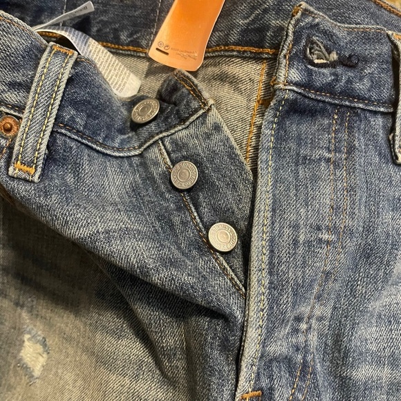 NWT Levi’s 501 Roadside Blues 100% Cotton Cut-Off Booty Shorts - Picture 5 of 8